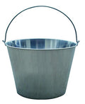 Little Giant® Stainless Steel Dairy Pail | Galvanized Metal Utility Bucket with Handle for Gardening & Farming | Cow Pail | 20 Quart - size: 20 Quart