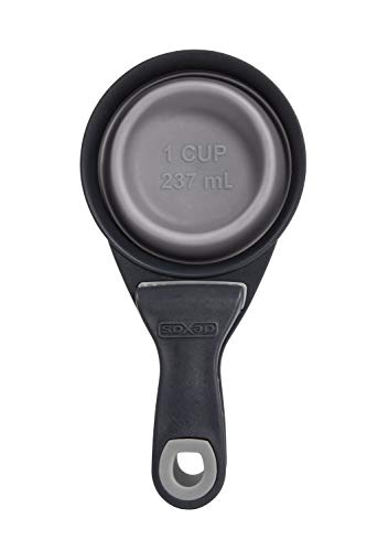 Dexas Pets Collapsible KlipScoop Collapsible Dry Dog Food Scoop and Dog Food Bag Clip, 1 Cup Capacity, Light Gray (PW660432429) (Pack of 2) - color: Light Gray, size: 1 Cup Capacity (Pack of 2)