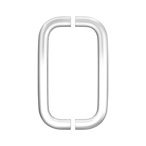 BRIXWELL Straight Back-to-Back Pull Handle Aluminum Material, Clear Anodized Finish, 9" Total Length, 8" Center-to-Center, 1" Diameter, 3-1/4" Projection - color: Clear Anodized, size: 9 Inch