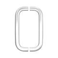 BRIXWELL Straight Back-to-Back Pull Handle Aluminum Material, Clear Anodized Finish, 9" Total Length, 8" Center-to-Center, 1" Diameter, 3-1/4" Projection - color: Clear Anodized, size: 9 Inch