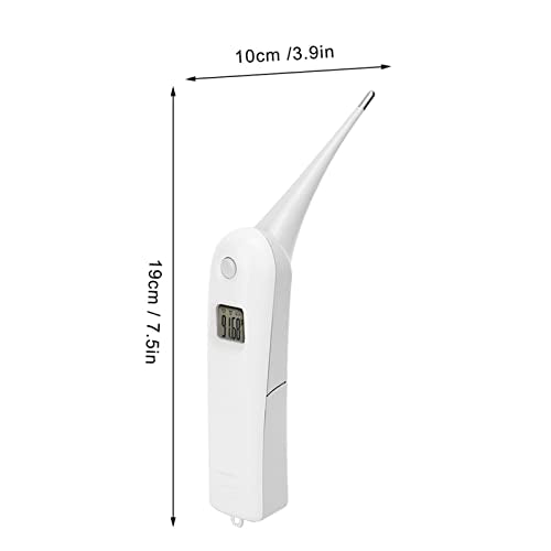Tiiyee Pet Thermometer, Fast Digital Veterinary Thermometer Electronic | Waterproof Flexible Round Tip, Accurate Temperature Readings for Cats Dogs Horse Cattle Pigs Sheep, Livestock Fever Detection