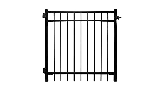 Weatherables Livingston Aluminum Gate Kit – DIY Kit for Backyard and Garden Fencing, Made with Durable Powder-Coated Aluminum that Combats Rust, Fading, and Corrosion (4’ Wide Gate Kit) - size: Livingston 4' Wide Gate Kit