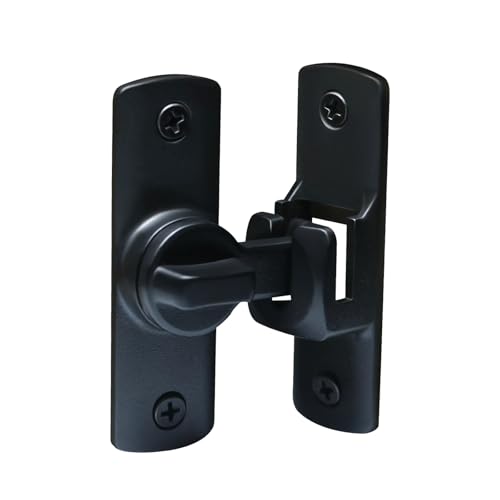 Upgraded Sliding Barn Door Lock - 90/180 Degree Flip Door Latch | Safety Protection Sliding Gate Latches, flip latch lock for Barns, Gardens, Bathrooms, Cabinets, Windows & Sliding Door