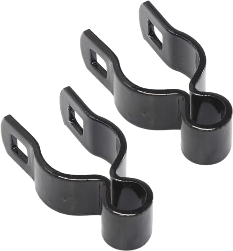 Female Gate Hinge - Pressed Steel, High Corrosion Resistance, Long Life Span - 2 Per Pack - Includes Required Carriage Bolt (Black Coated Steel, 1-7/8") - color: Black Coated Steel, size: 1-7/8"