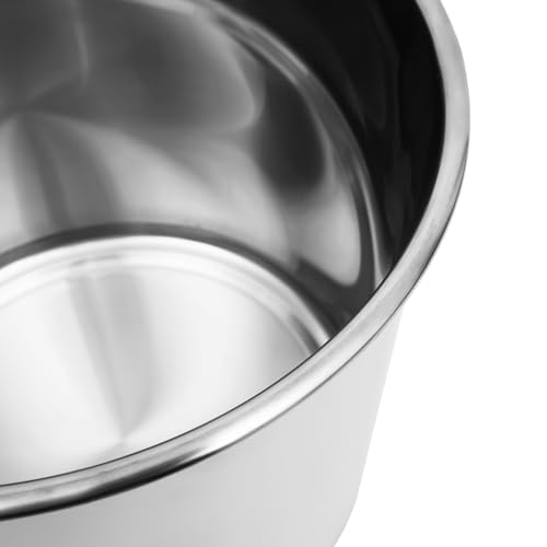 3 Gallon Stainless Steel Bucket with Hanging Lid, Food Grade 304 Metal Pail for Storage, Commercial Kitchen, Pet Food, Cleaning - 1.6mm Thick, Mirror Finish (3 Gal) - size: 3 Gal