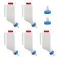 Goat Bottles and Nipple Set, 2 pcs Nipple 5pcs 500 ml Lamb Feeding Bottle with Hanging Handle for Feeding Sheep Goat Lamb Puppy for Farm - color: white-500
