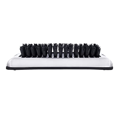 United Pacific 90050 Stainless Shoe/Boot Scraper w/Nylon Brush, 430 Stainless Steel Housing – Black Brush – ONE Unit - color: Black Brush