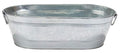 Little Giant Galvanized Oval Tub (7.5 Gallon) Versatile Utility Metal Tub with Handles for Feeding, Watering, Washing (Item No. GOT75) - size: 7.5 Gallons