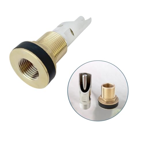 6Pcs Pig Waterer Nipples, Stainless Steel Automatic Pig Nipple Waterer Hog Water Drinker Feeder with Brass Water Tank Connector, Drill Bit and Tape, for Hog Piglets Goat