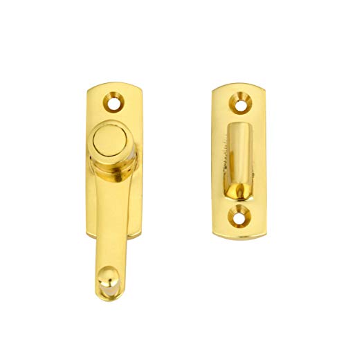Renovators Supply Manufacturing Brass Cabinet Door Latch with Mounting Hardware Indoor Door Lock Furniture Hardware - color: Brass