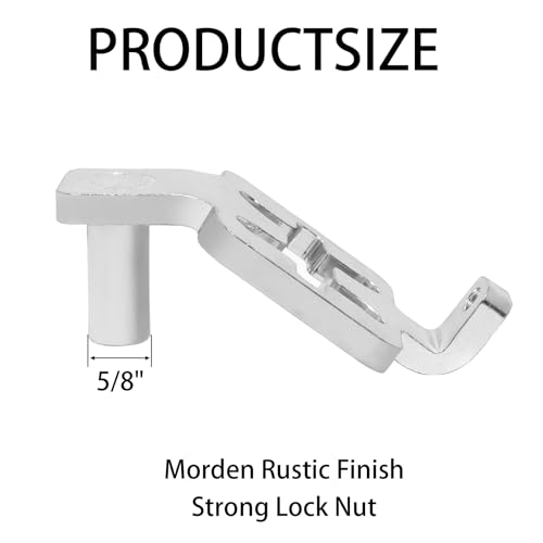 T-Post Gate Hinge Pins 5/8" Shank, Adjustable Hinge Pins for Metal T-Post, Chain Link Fence Gate, Farm & Ranch Use (1-Pack-Arched)