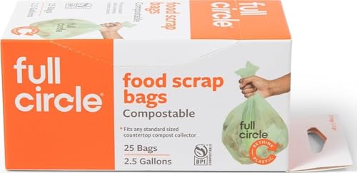 Full Circle Compostable Food Waste Bags 2.5 Gallon 25ct, Extra Thick - size: 2.5 Gallon