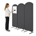 Portable Wall Divider, Office Partitions Room Divider wall with Whiteboard | 72 x 66 in Soundproofing Wall Divider, Cubicle Wall with magnet, thumbtacks, pen for Classroom Home Office School Hospital - color: Dark Gray