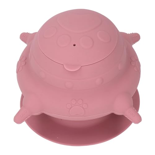 Silicone Puppy Milk Feeder 4 Nipples Small Puppy Nursing Station, Puppy Bottles Simulates Mother's Milk, Feeding Multiple Young Animals, Suitable for Pet Owners - color: Pink