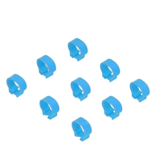 Zerodis 100PCS 8mm Leg Rings, Plastic Identification Bands for Pigeons, with Reusable Easy to Install for Poultry Dove Marking (Light Blue) - color: Light Blue