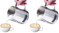 Milk Pitcher, Dailyart Stainless Steel Milk Frothing Pitcher with Thermometer for Coffee, Cappuccino,Espresso,Latte Art(600ml/20oz) (Pack of 2) - size: 20.3 Ounces (Pack of 2)