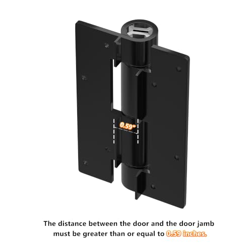 1 Pair 5-3/4” self-Closing gate Hinges, Aluminum Hinges, Heavy Duty gate Hinges for Metal Gates, Pool Gates, Aluminum Gates (1)