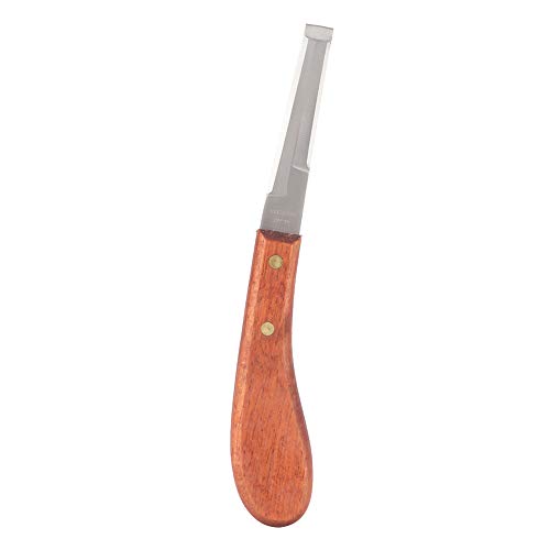 Hoof Knife for Horse Hoof Trimming 45 Steel Material Ergonomic Wooden Handle 22.5cm for Cattle Goat Sheep, Smooth Glide Dual Sided Reduces Hand Fatigue for Livestock
