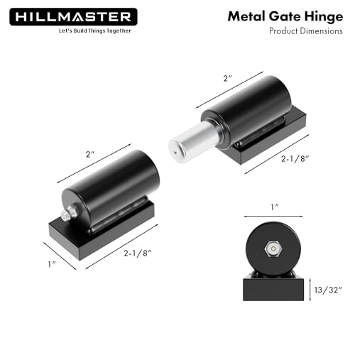 5 in Heavy Duty Barrel Gate Hinges,Steel Gate Door Hinges 450lbs Capacity for Swing Door, Trailer Ramp, Metal Driveway Gate Drive,Fence Gate, Weld On Install Barrel Hinges, 2 Pack - size: 5in