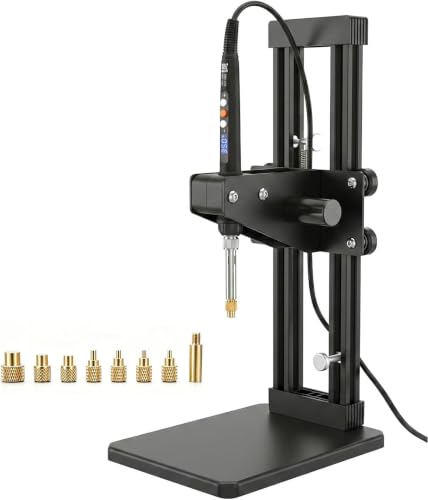 Vertical Heat Set Insert Tool Press for Plastic Parts & 3D Print Components | Insertion Height 210mm,with Quick Change M2-M8 Sizes Heat Insert Tips & 60W Soldering Iron - color: ZW12H
