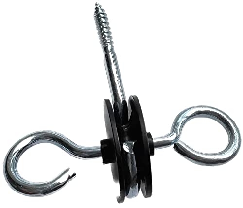 30 Pack Electric Fence Gate Handle Screw in Insulated Anchor Insulators with Double Hook / 2-Rings for Electric Fence Wood Post and Electric Fence Gate Livestock Fence Agricultural Fencing and Pasture - style: PK30 Gate Anchor Screw in Insulators
