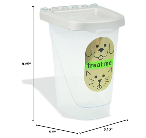 Van Ness Pets Airtight Dog Treat Container And Cat Food Storage, 2 Pound Capacity