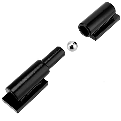 SHEUTSAN 2 Pack 7 Inch Heavy Duty Barrel Gate Hinge, Weld On Barrel Gate Hinges Trailer Gate Hinges with Steel Ball Bearing for Swing Gates, Trailer Ramp Gates, Black