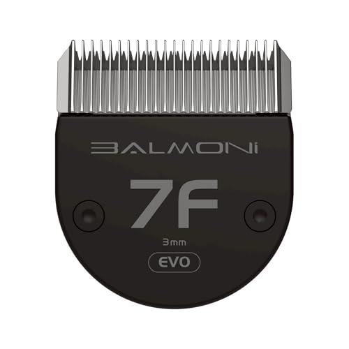 Professional #7F Clipper Blade – Fixed 3mm (1/8”) Hybrid Stainless Steel Grooming Blade for Dogs & Cats, Compatible 580 & Wahl 5-in-1 Systems, Built-in Guide for Smooth, Even Cutting - size: 3mm - 1/8"
