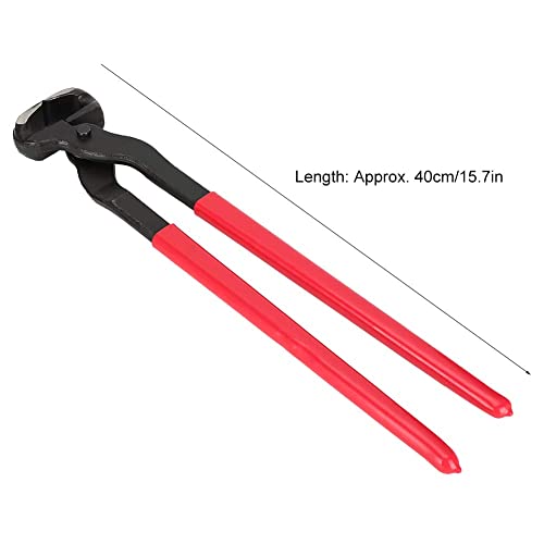 16in Steel Hoof Nipper Trimmer Cutter, Horse Shoeing Nail Cleaning Tool, Easy to Use, Anti-Wear, 45# Sturdy Steel Material, for Professional Farriers and Horse Owners