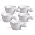 Small White Serving Bowls for Dips Set of 5 Sauce Bowls 2 OZ with Handle Ceramic Creamer Jug Mini - White - color: White