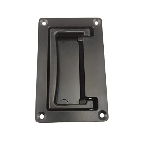 Zinc Alloy Recessed Pull Handle Container Handle Black Flush Lift Recessed Door Handle,4.33 Inch,1 Pack