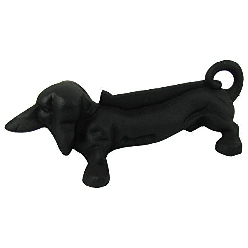 Antique Cast Iron Black Metal Dachshund Boot or Shoe Scraper