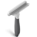 Dog rake deshedding dematting Brush Comb - Undercoat rake for Dogs, Cats, matted, Short,Long Hair Coats - Brush for Shedding, Double Row Stainless Steel pins - Reduce Shedding by 90% (White) - color: White