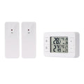 Refrigerator Thermometer, Digital Freezer Thermometer with 2 Wireless Temperature Monitor Sensors, Big LCD Display, Min/Max, Audible Alarm for Home Restaurants Fridge