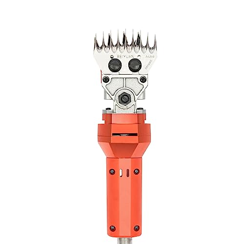 1200W Sheep Shears Clippers, 2800RPM Adjustable Electric Sheep Shear, Heavy Duty Livestock Haircut, Professional Thick Coat Shearing Clippers for Alpacas, Sheep, Goat, 2 Blades, Red