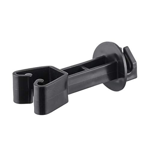 25-Pack Electric Fence Chain Link Extended Insulators, Black | Secure Offset Design · Fits Chain Link Fences & U Posts · For Wire, Polywire, Poly rope & Tape - color: Black