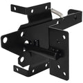 Self Locking Gate Latch Automatic Fence Lock Gravity Door Latch Hardware | Post Mount Gate Hardware for Wooden Fence/Vinyl Fence/Pool/Yard/Garden,Fence Latch with Black Finish