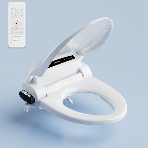 Lotus Bidet ATS-1000 Elongated with Enema Wash (Purestream) for constipation relief, Heated Seat With Remote Control, Temperature Controlled Wash, Warm Air Dryer, Easy DIY Installation, Made in Korea.