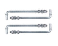 J-Bolt Post Hinge with 5/8" Hinge Pin Galvanized Post Gate Hinge for Chain Link Fence, Washers & Nuts Included (12" (4 Pcs)) - size: 12" (4 Pcs)
