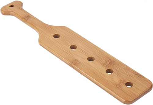 14inch Bamboo Paddle with Holes,Unfinished Wooden Paddle,1 Pack | Size : 14 x 2.75 x 0.6 Inches, Thickened Bamboo With Airflow Holes, Smooth Surface for Crafts and Decorating - size: 14 inch