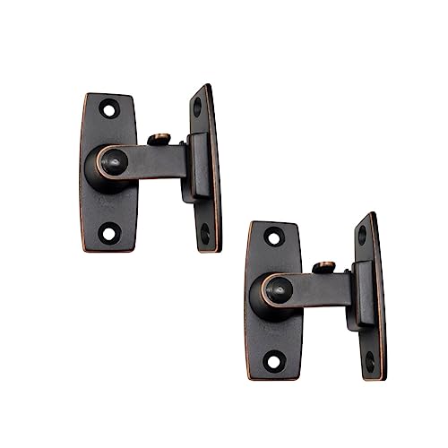 2.5" Heavy Forged Solid Brass Door Latch, 90 Degree Right Angle Door Latch Buckle for Doors & Windows, Aged Classic Bronze, 2Pack, Made in Taiwan - color: Aged Classic Bronze, size: 2pack(90 Degree)