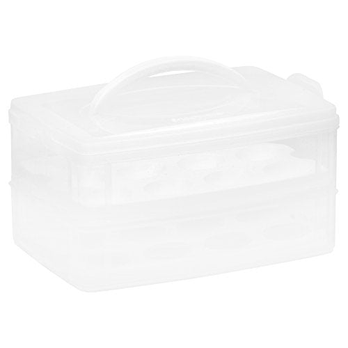 Snapware (2-Layer,24 Eggs Plastic Detachable Deviled Egg Carrier Storage Container With Lid and Handle,Freezer Dishwasher Microwave Safe,(Pack of 6) - size: Medium (Pack of 6)