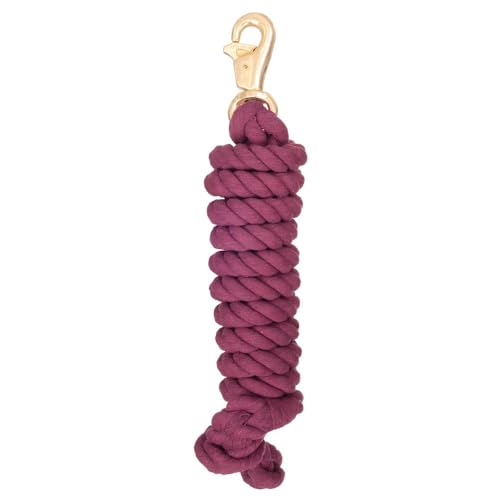 Tough 1 Braided Cotton Lead with Trigger Bull Snap - color: Burgundy