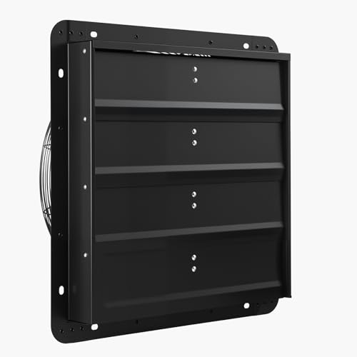 VEVOR 18 in Shutter Exhaust Fan Wall-Mount Automatic Louvers Variable Speed, Sturdy Steel Housing, Low Noise, AC Motor, 3051 CFM Ventilation and Cooling for Attic, Garage, Barn, Greenhouse, Workshop - size: 18 Inch Fan w/ Speed Controller