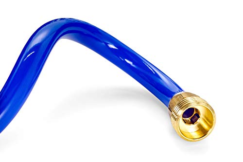 Camco 40’ Coiled Water Nozzle with Adjustable Spray Pattern Kit – Hose Design Prevents Kinking and Tangling, for Car Washing and Gardening (41982) - style: 40' Coiled Water Hose Kit