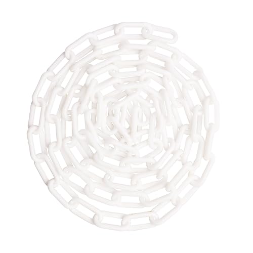 US Weight 1.5" x 50' SunSheild Plastic Safety Chain – White - color: White, size: 50 Feet