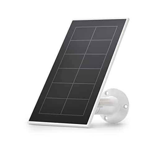 Arlo Solar Panel Charger (2021 Released) - Certified Accessory - Works with Arlo Pro 5S 2K, Pro 4, Pro 3, Floodlight, Ultra 2, and Ultra Cameras, Weather Resistant, Easy Install, White - color: White