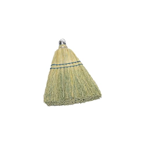 Rubbermaid Commercial 12 Inch Corn Whisk Broom, Yellow, Flagged Natural Bristles for Multi-Surface Sweeping, Remove Dirt and Debris from Porches/Floors Decks/Driveways/Sidewalks - size: Pack