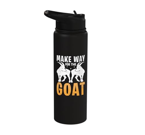 Make Way For The Goat Goats Stainless Steel Insulated Water Bottle - color: Black