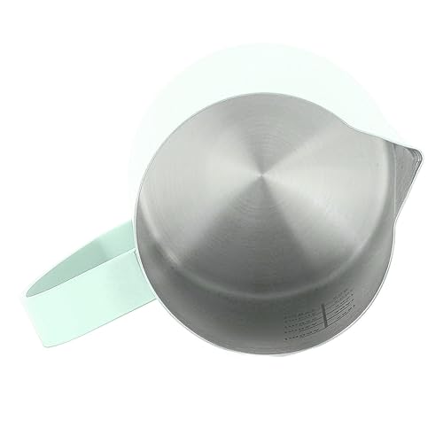480ML Milk Frothing Pitcher,Steaming Pitcher,Milk Frother Cup,Coffee Frothing Cup 304 Stainless Steel Milk Frother Jug Point Mouth Latte Art Pitcher with Inner Scale(#2) - color: #2